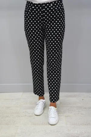 Robell Bella 09 Black Spot Trousers - 51560 54570 90