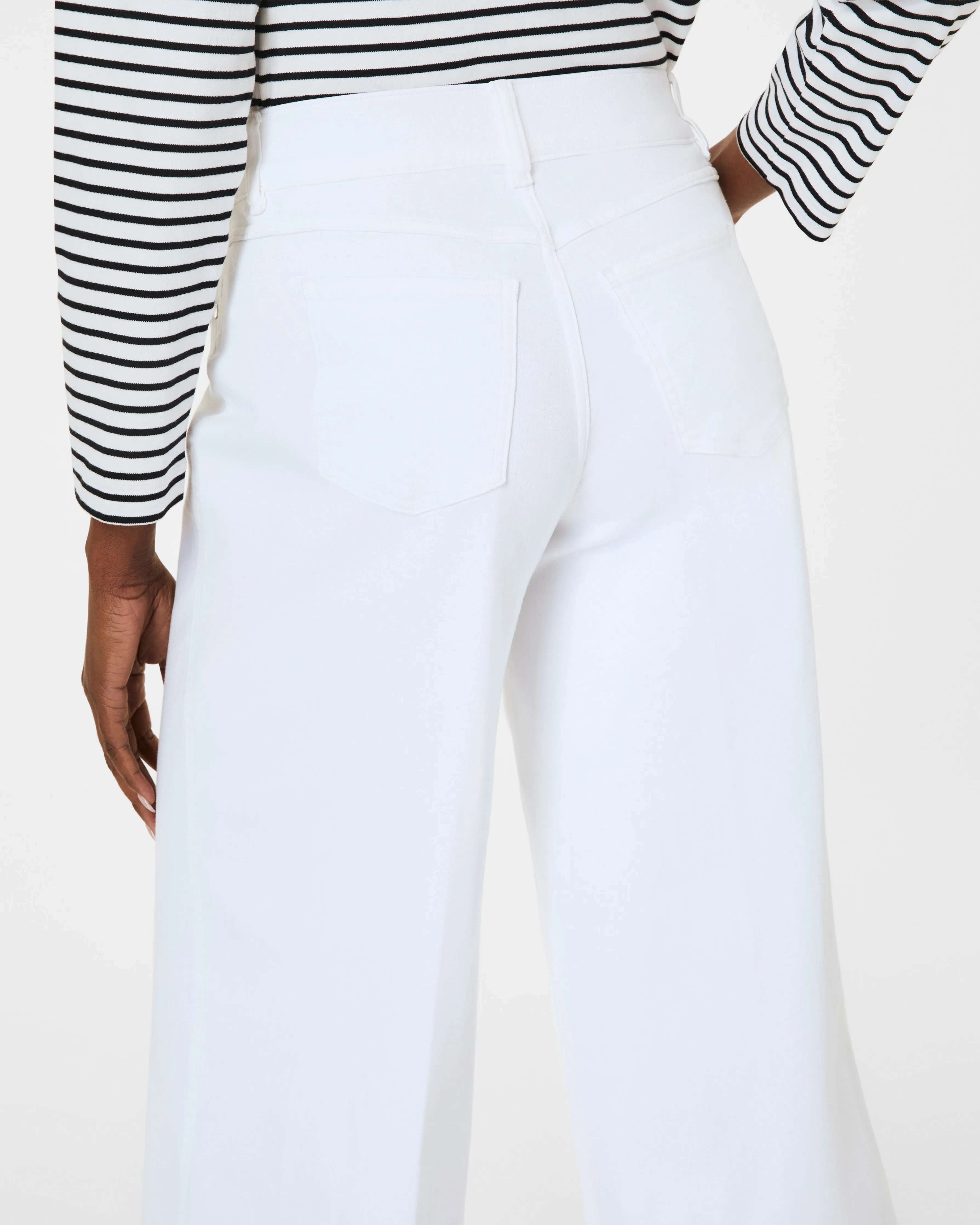 SPANXshape™ EveryWear Cropped Wide Leg Jeans, White
