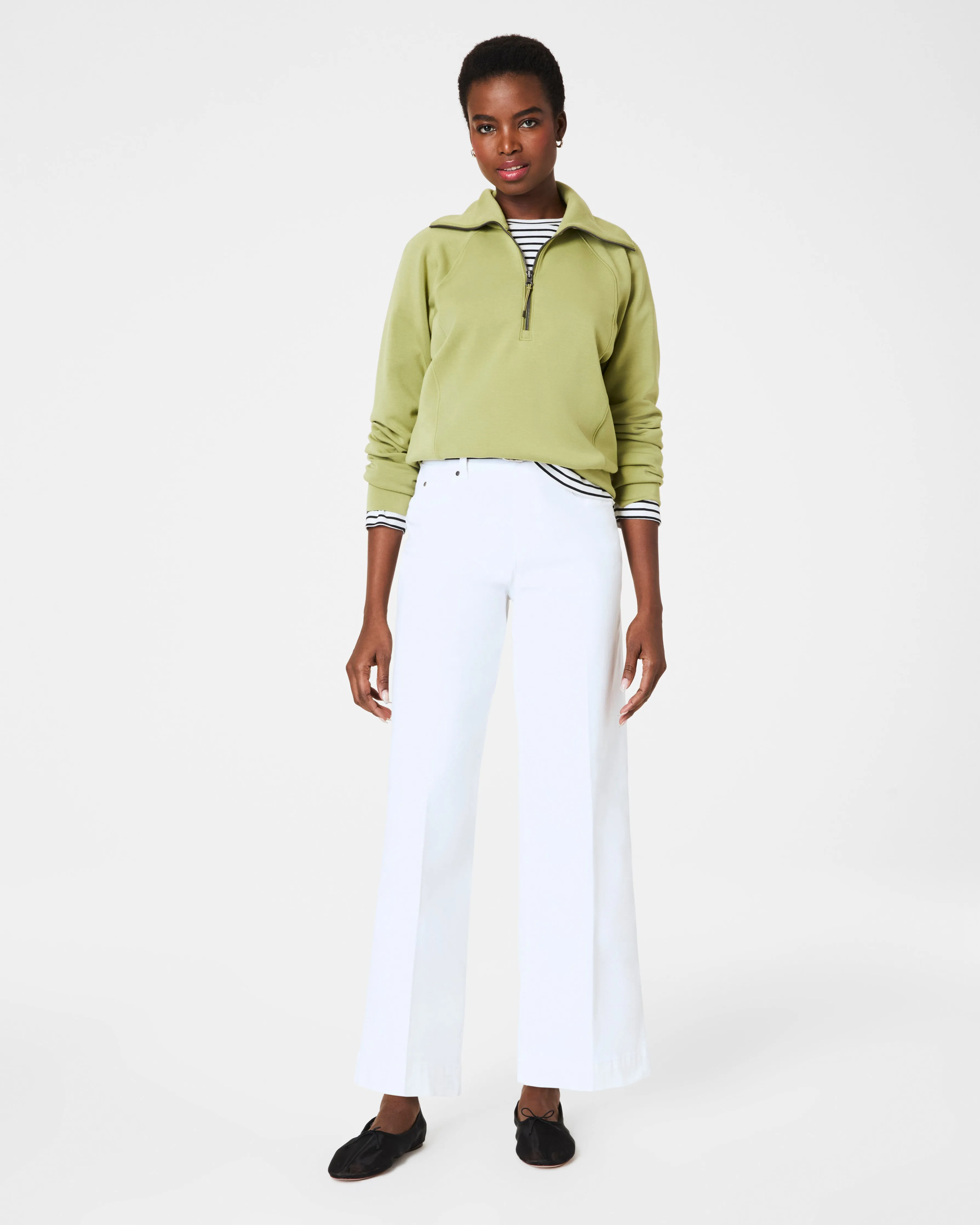 SPANXshape™ EveryWear Cropped Wide Leg Jeans, White