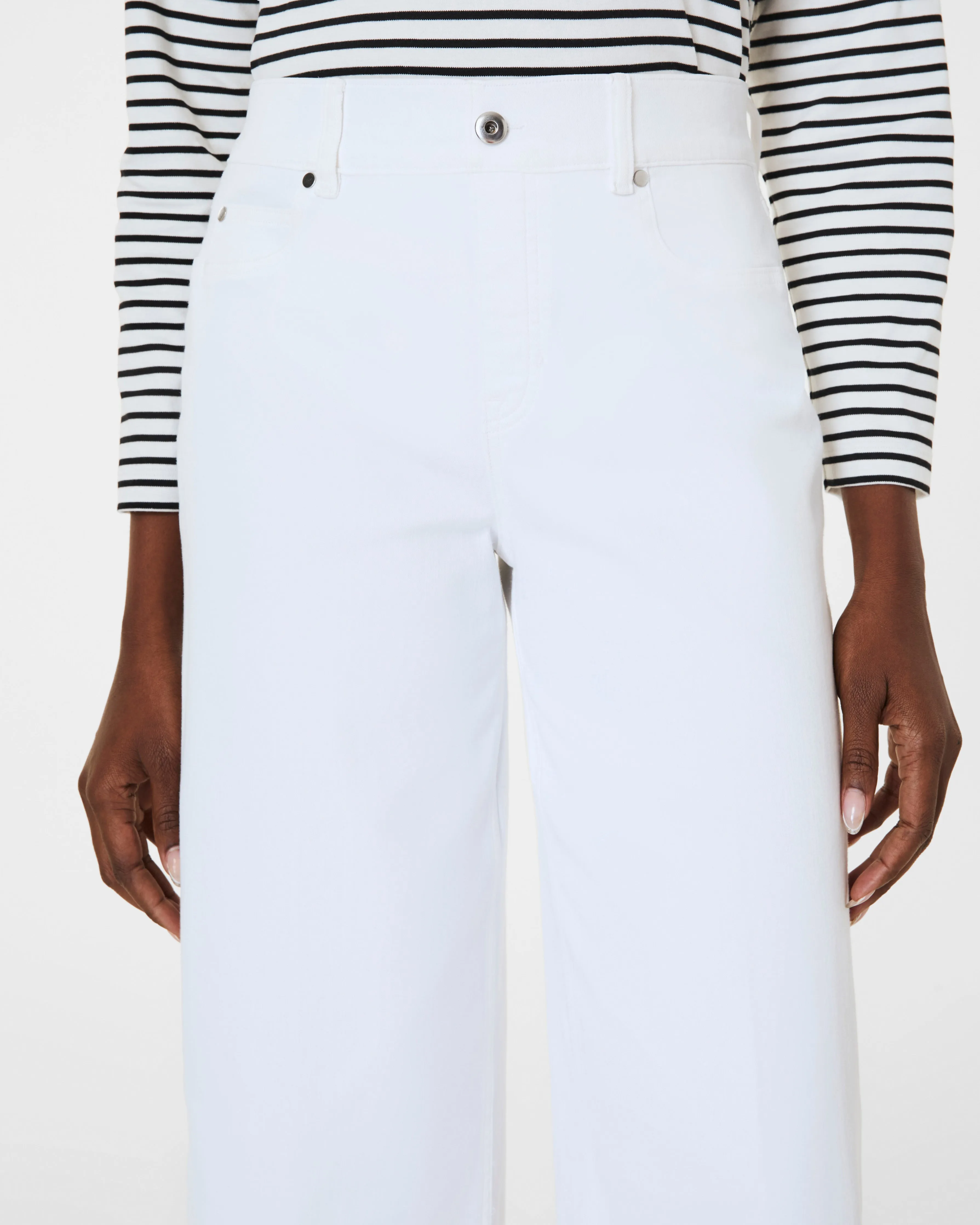 SPANXshape™ EveryWear Cropped Wide Leg Jeans, White