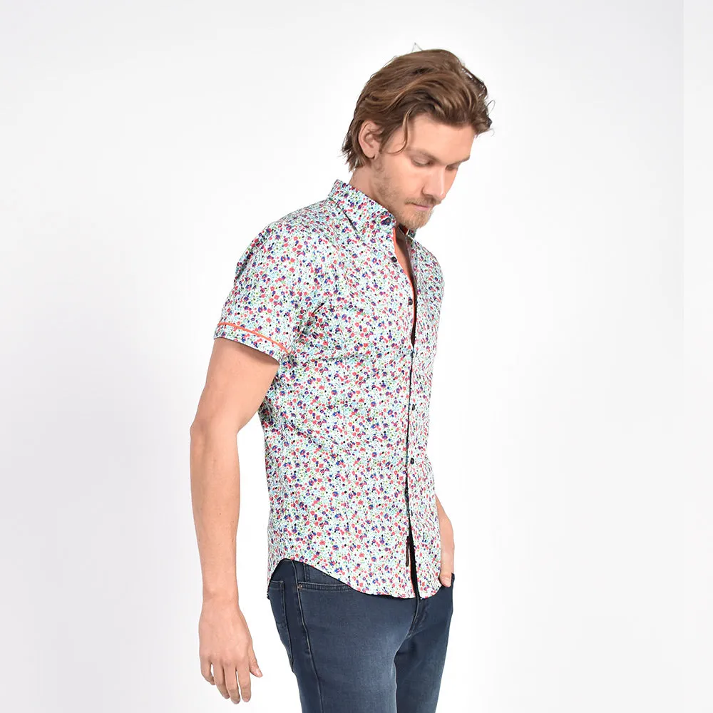 Spring Melody Floral Short Sleeve Shirt
