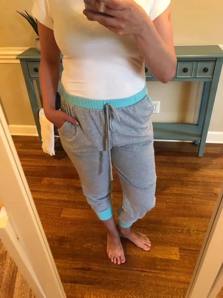 Stay The Weekend Joggers-Heather Gray/Mint