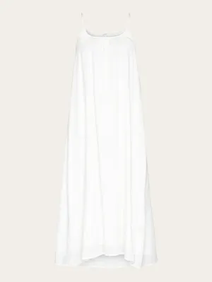 Stripe structure strap dress - GOTS/Vegan - Egret