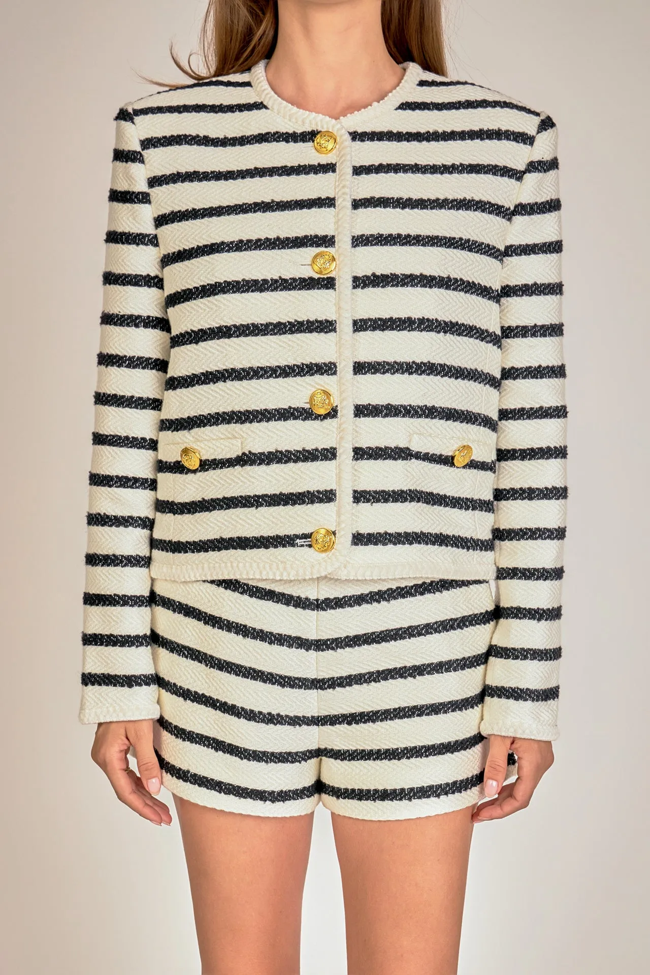 Stripe Tweed Jacket