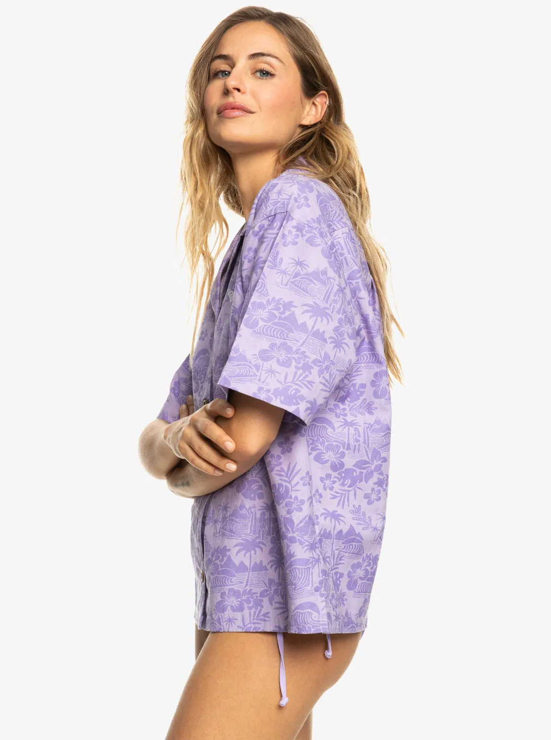 Surf.Kind.Kate. Short Sleeve Shirt - Purple Rose Surf Friends