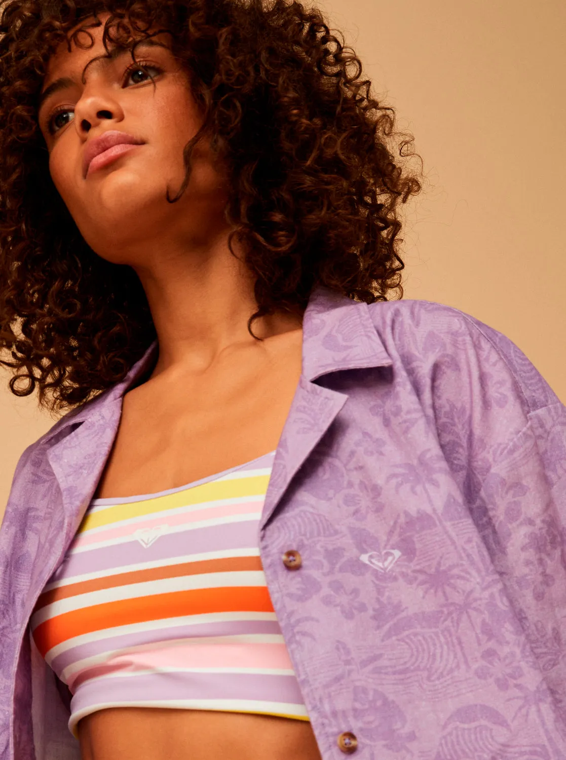 Surf.Kind.Kate. Short Sleeve Shirt - Purple Rose Surf Friends