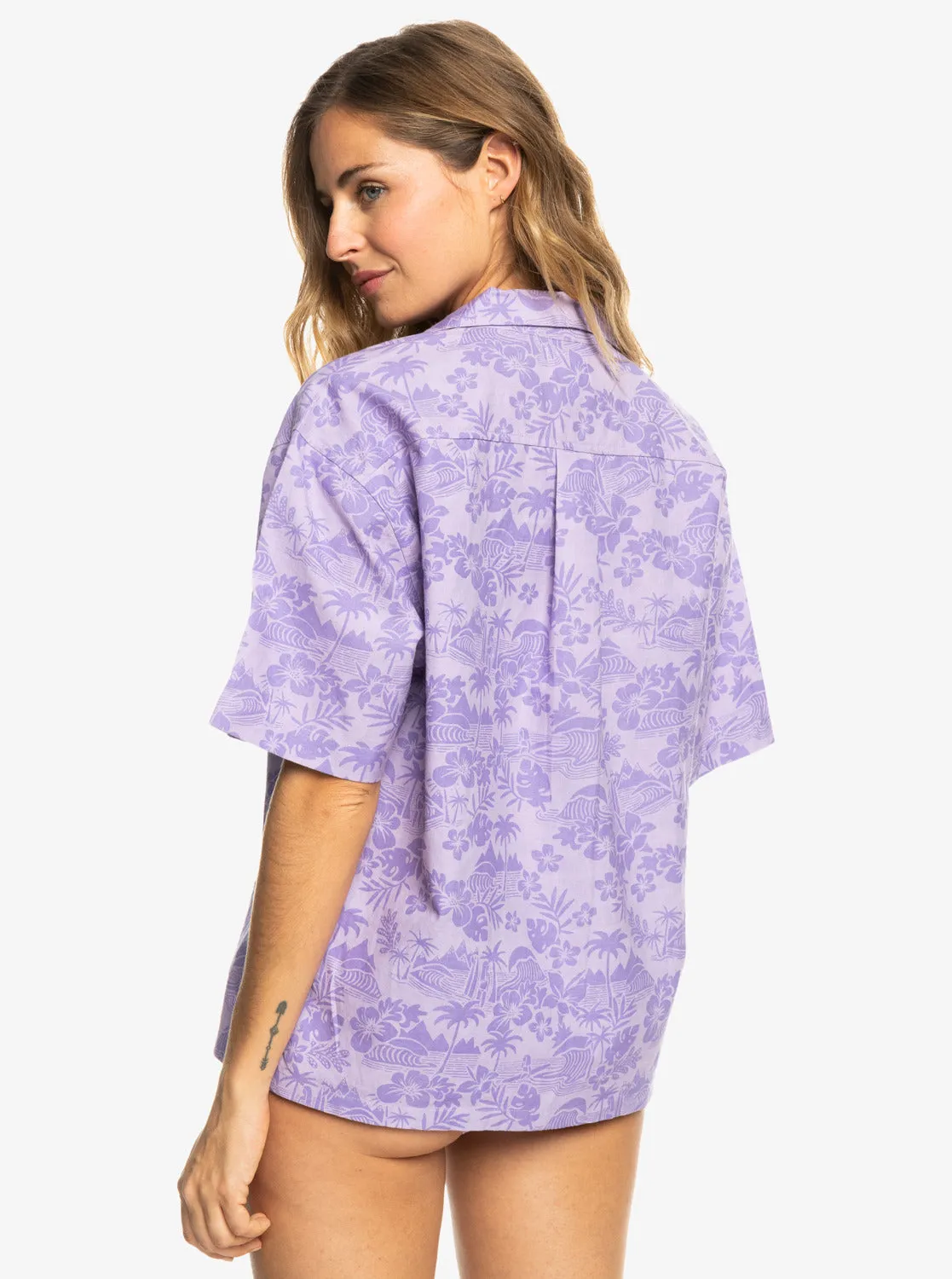 Surf.Kind.Kate. Short Sleeve Shirt - Purple Rose Surf Friends