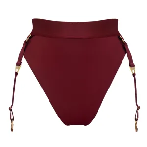 Syra high waist thong - morello