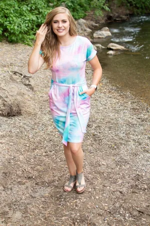 Tie Dye Dress with Pockets
