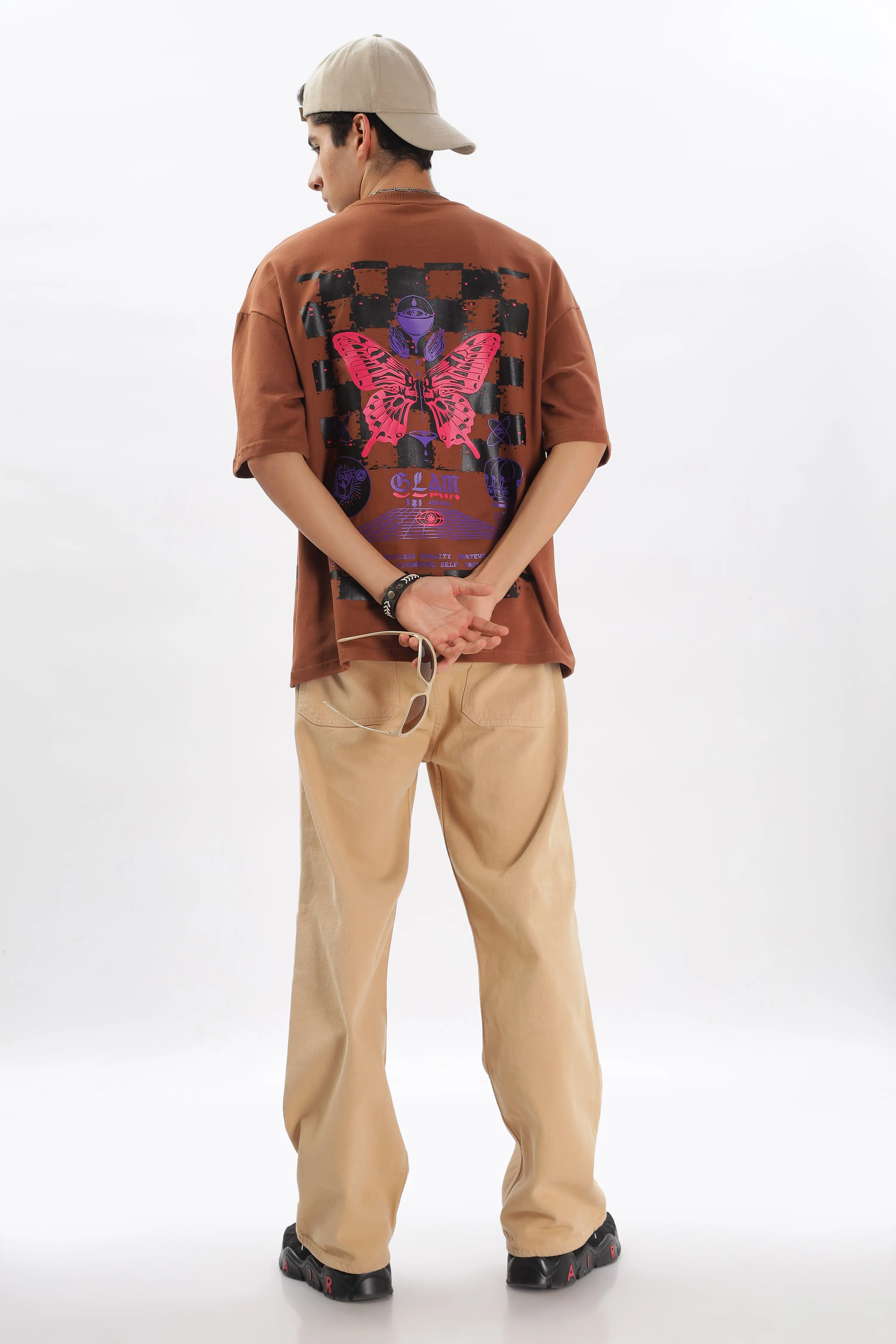 Transcendence Over Sized T-Shirt - Brown