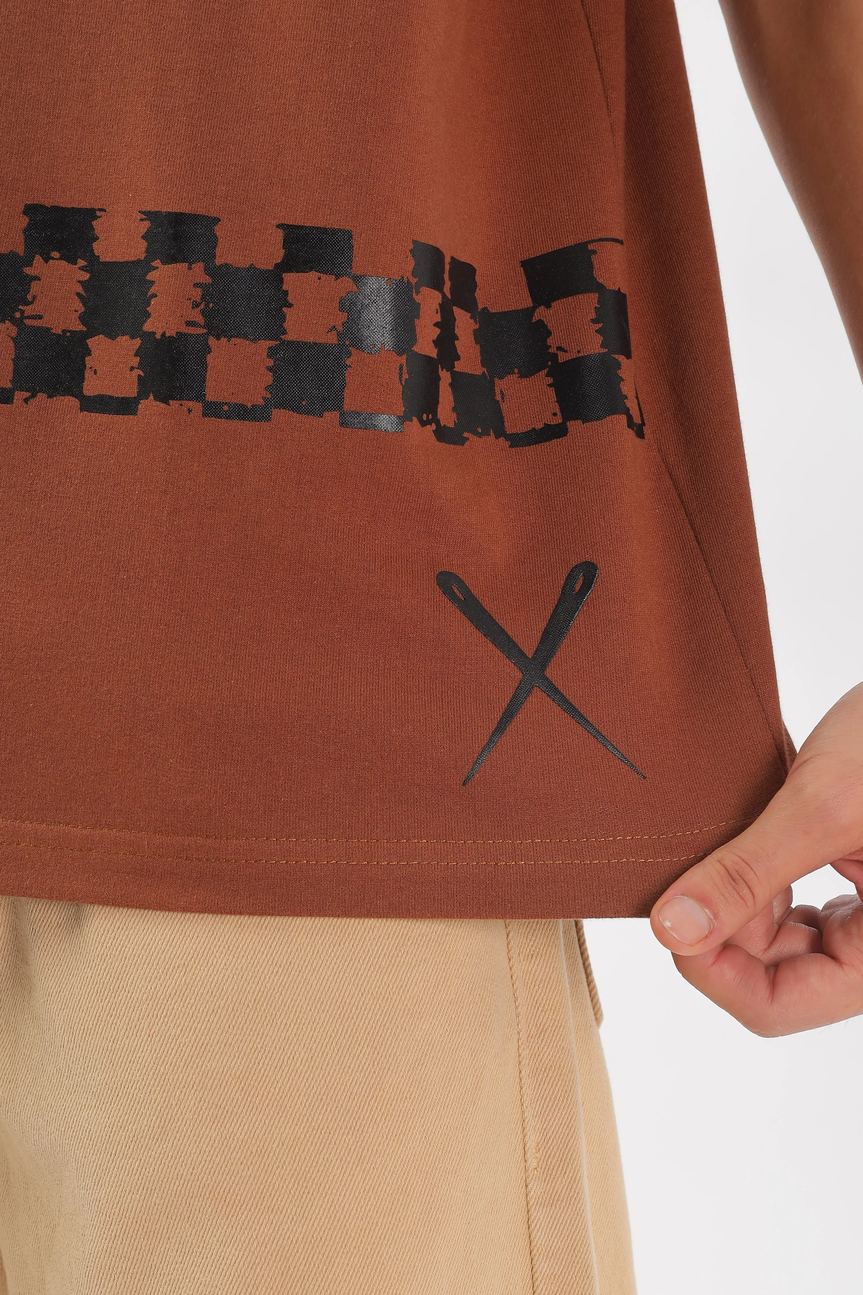 Transcendence Over Sized T-Shirt - Brown