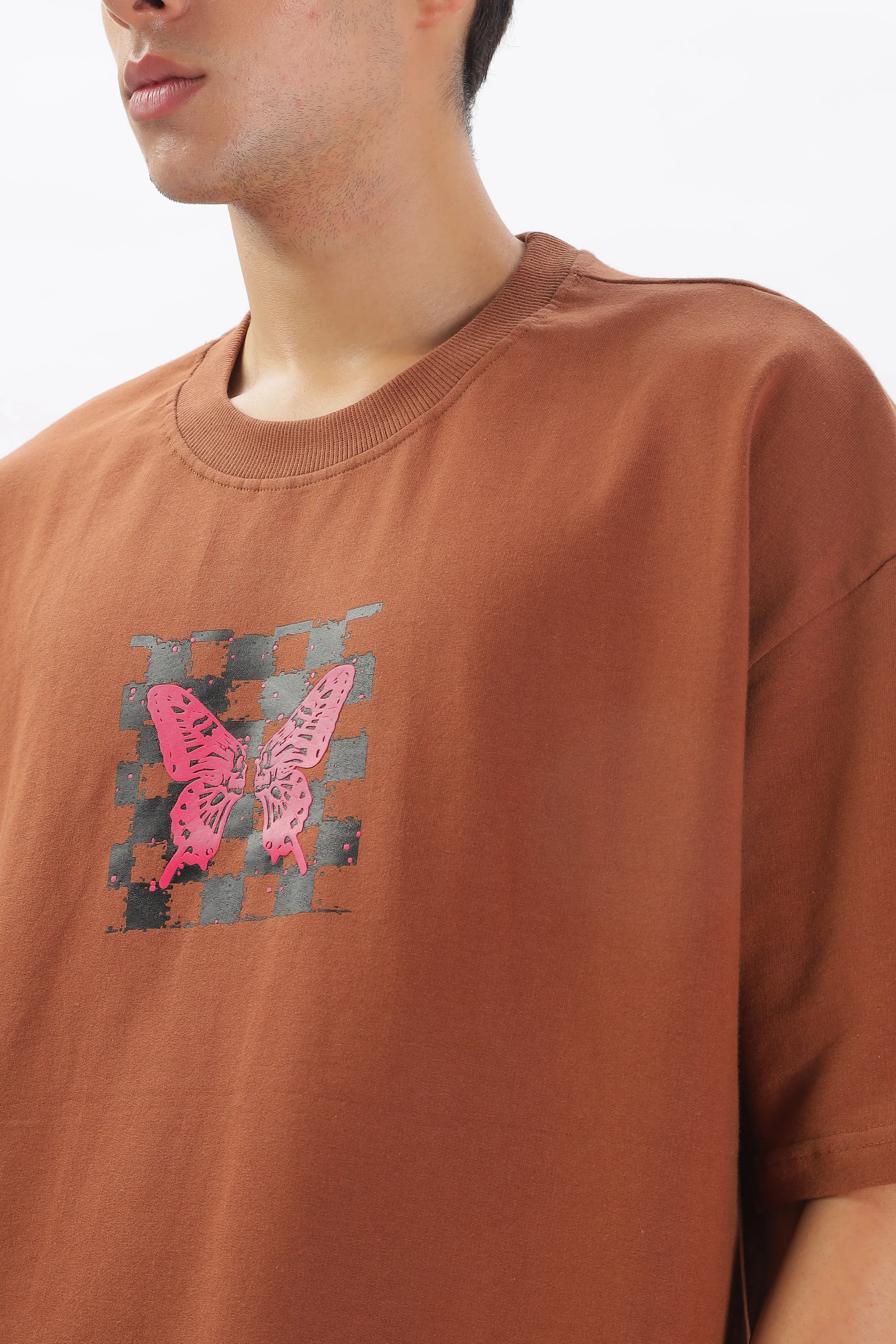 Transcendence Over Sized T-Shirt - Brown