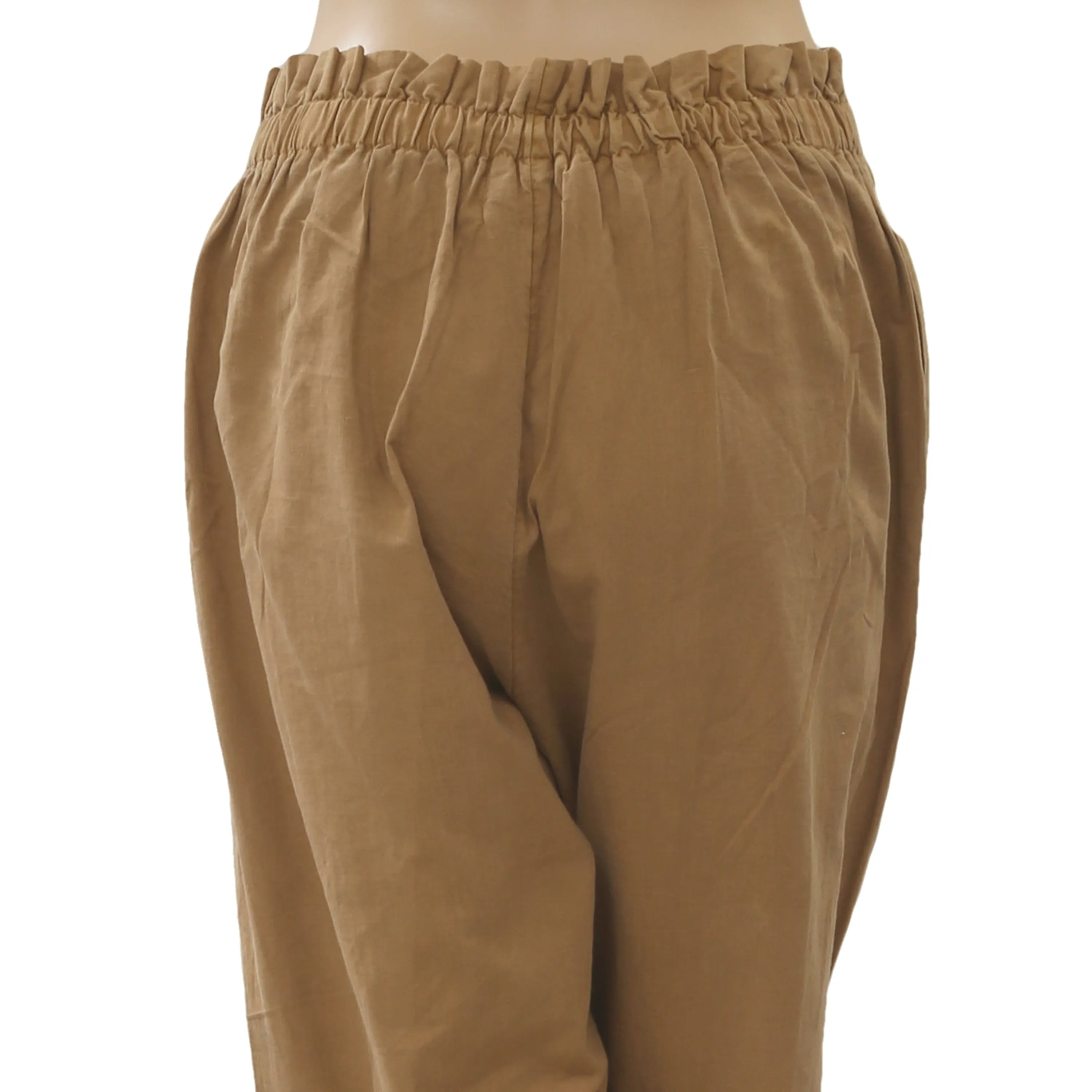 Urban Outfitters Kahn Linen Tapered Paperbag Pants