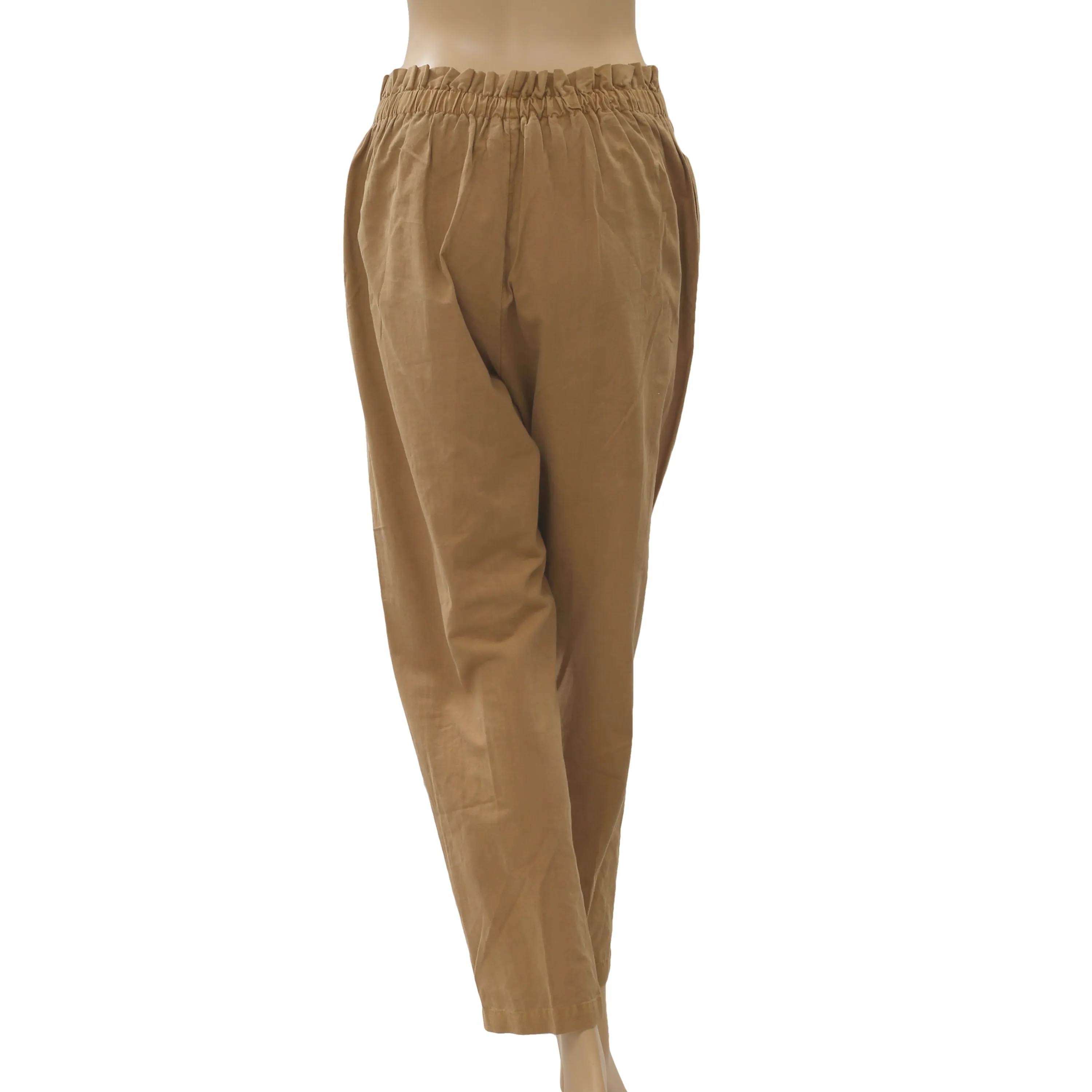 Urban Outfitters Kahn Linen Tapered Paperbag Pants