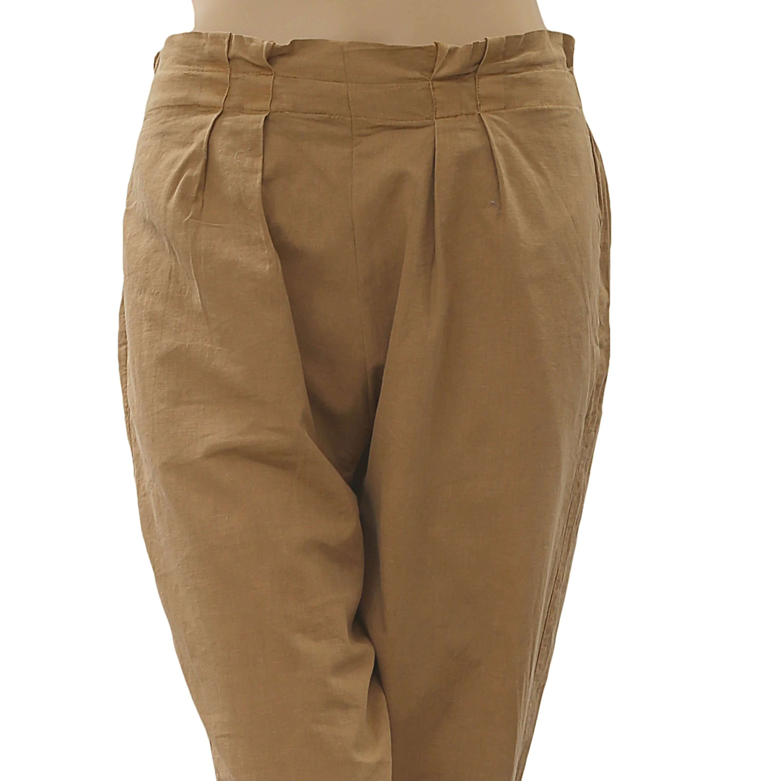 Urban Outfitters Kahn Linen Tapered Paperbag Pants
