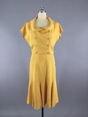 Vintage 1930s Day Dress / Skirt & Blouse Set