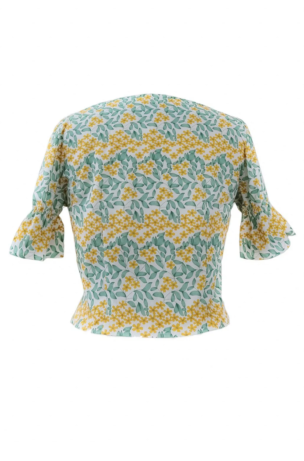 Vintage Charm Square Neck Blouse