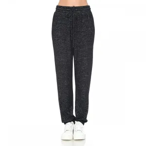 Women's Brushed Hacci Elastic Cuff High Waist Joggers