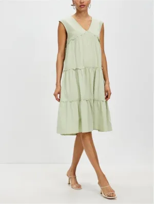 Women's Casual Tiered Dress Sleeveless Basic Swing Dress by Kaja Clothing-Elga Dress