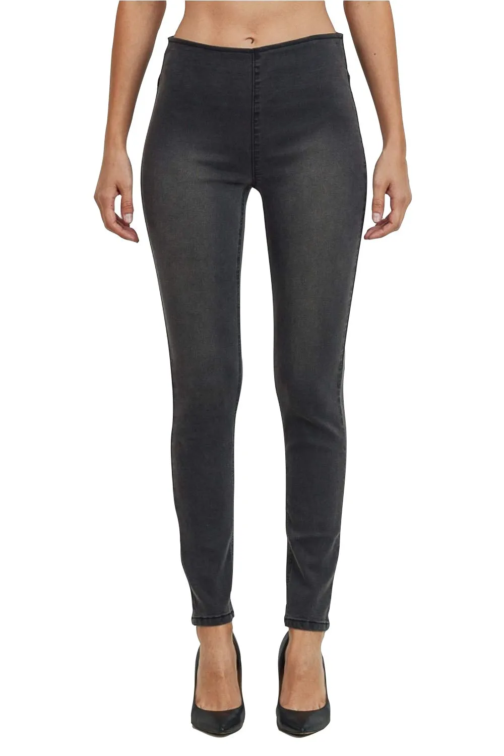 Women's Juniors Mid Rise Skinny Jeans Denim Stretchy Pants
