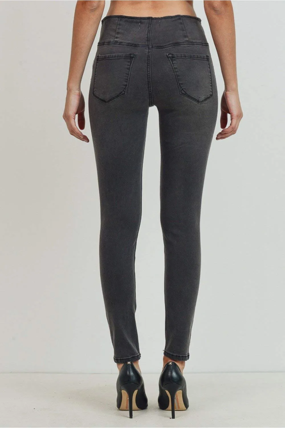 Women's Juniors Mid Rise Skinny Jeans Denim Stretchy Pants
