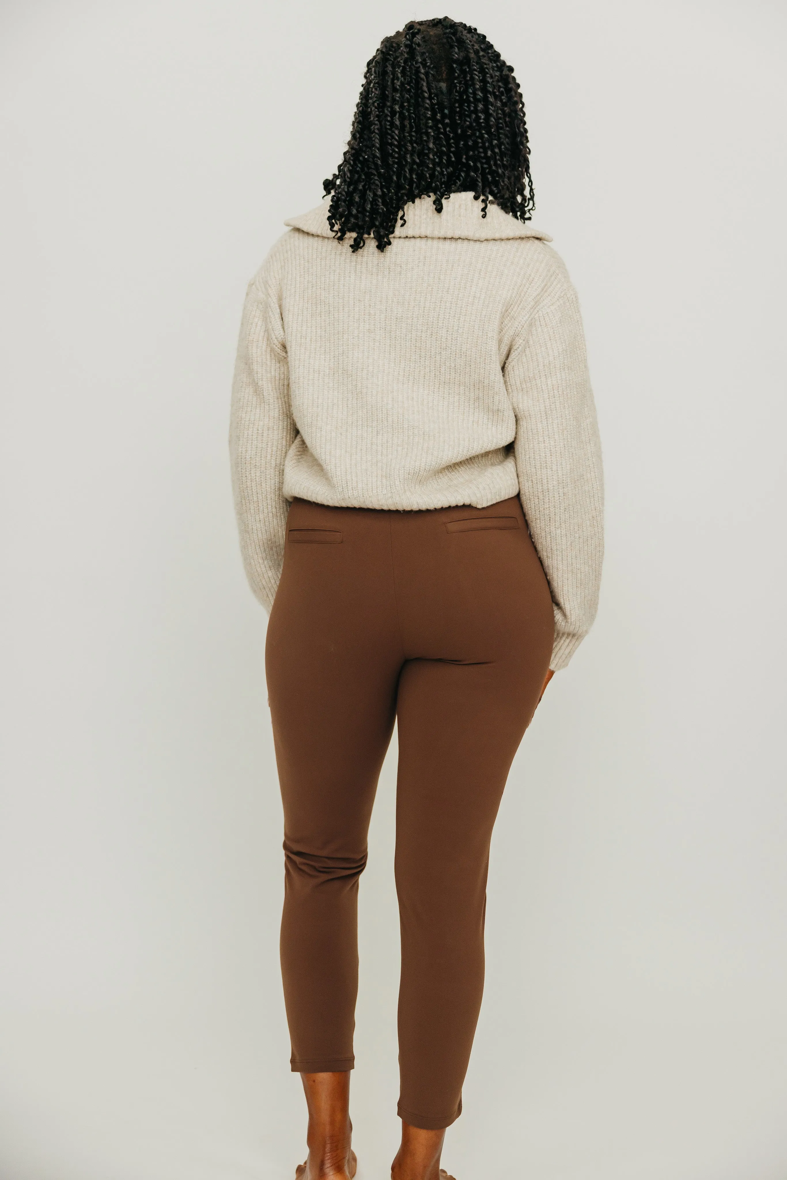 Work Hard Play Hard Trousers - Brown | MT LUXE