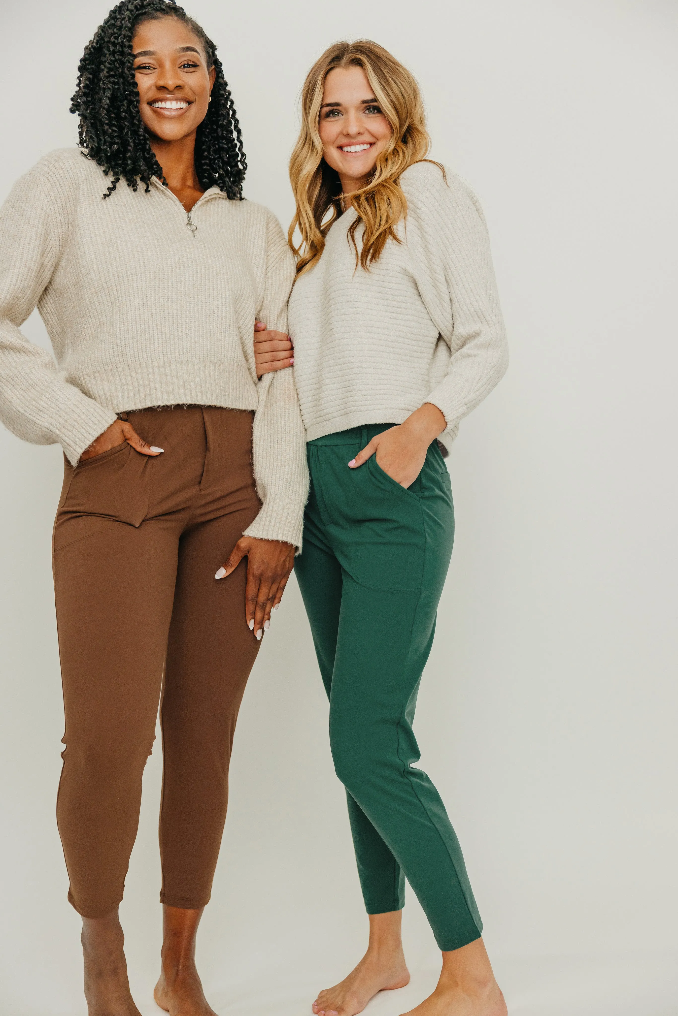 Work Hard Play Hard Trousers - Brown | MT LUXE