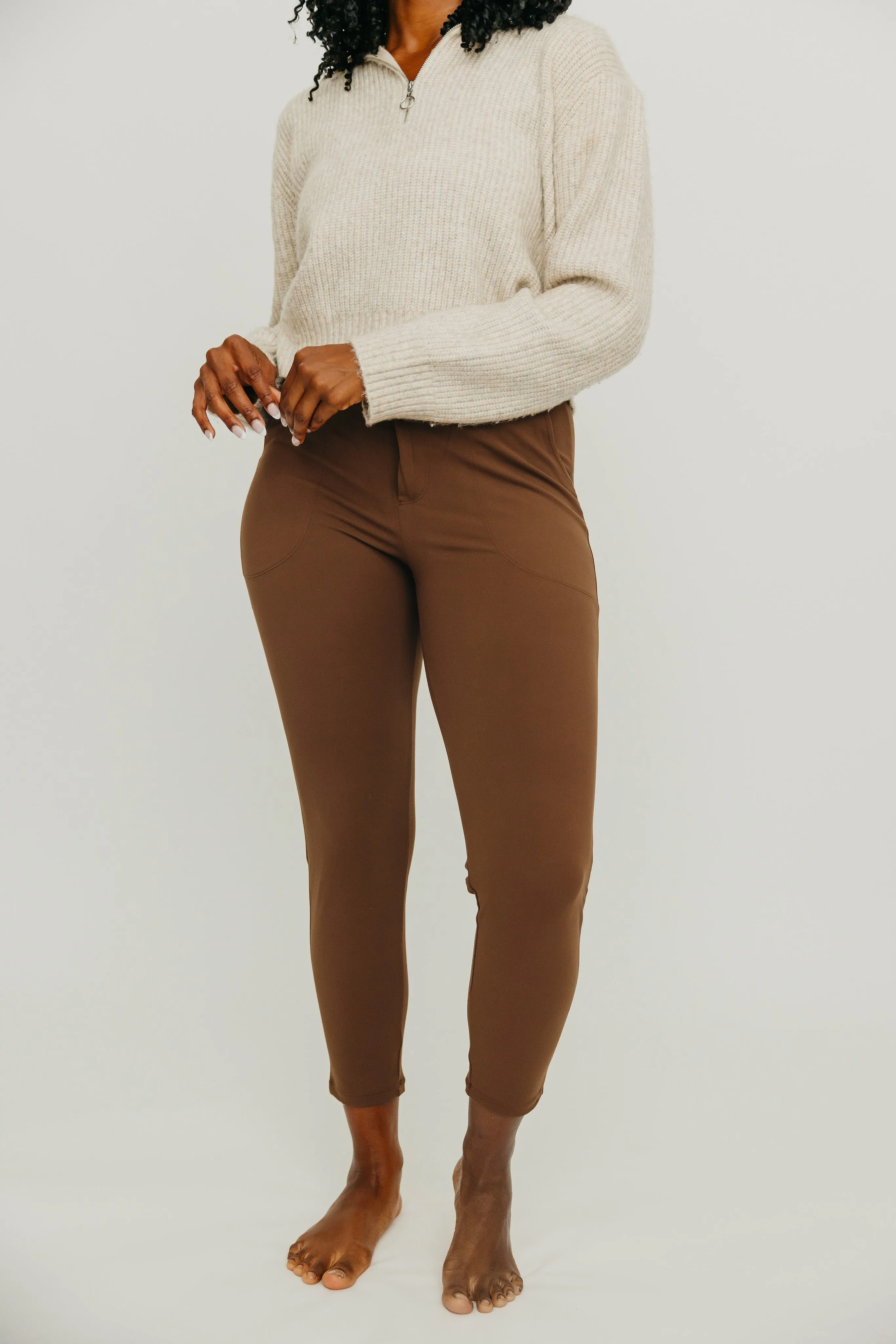 Work Hard Play Hard Trousers - Brown | MT LUXE